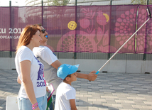 İlk Avropa Oyunlarının bağlanış mərasiminə dəqiqələr qalır. Bakı, Azərbaycan, 28 iyun 2015